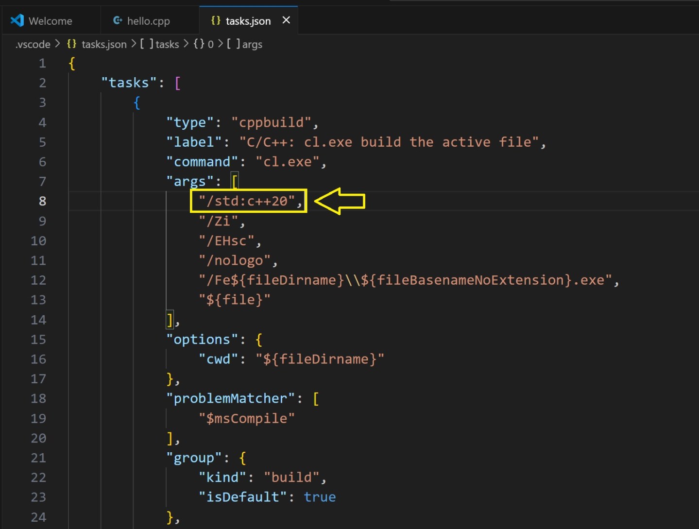 How to Set the C++ Language Standard Version in VS Code – Giovanni ...
