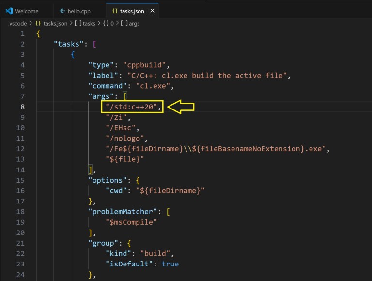 How to Set the C++ Language Standard Version in VS Code – Giovanni ...